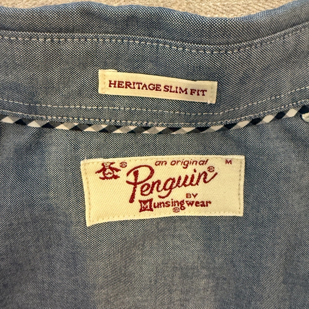 Original Penguin Light Blue Casual Button-Down Shirt - Picture 2 of 9